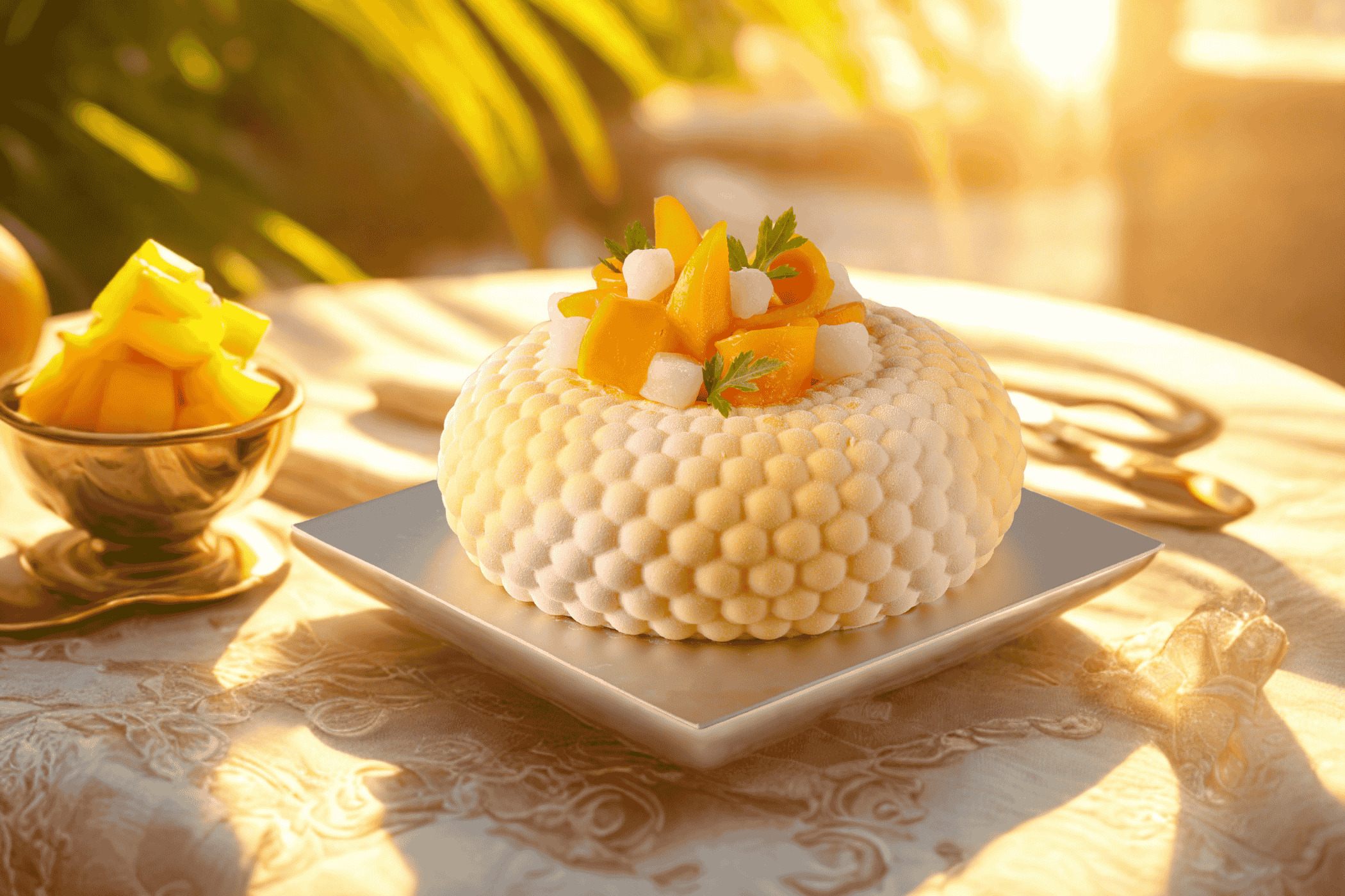 Ebb & Flow Cake of the Month - Mango Mochi Cake